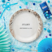 Garden Spring Wood Boho Rustikales Brautparty Pappteller (Party)