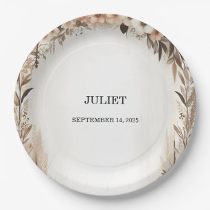 Garden Spring Wood Boho Rustikales Brautparty Pappteller