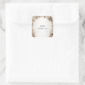 Garden Spring Wood Boho Rustikales Brautparty Quadratischer Aufkleber (Tasche)