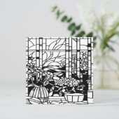 Garden Stained Glass  Feiertagskarte (Stehend Vorderseite)