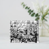 Garden Stained Glass  Feiertagspostkarte (Stehend Vorderseite)