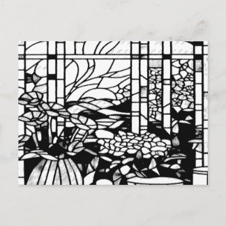 Garden Stained Glass  Feiertagspostkarte