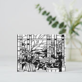 Garden Stained Glass Postkarte (Stehend Vorderseite)