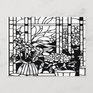 Garden Stained Glass Postkarte