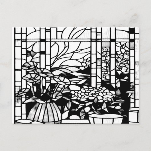 Garden Stained Glass Postkarte (Vorderseite)