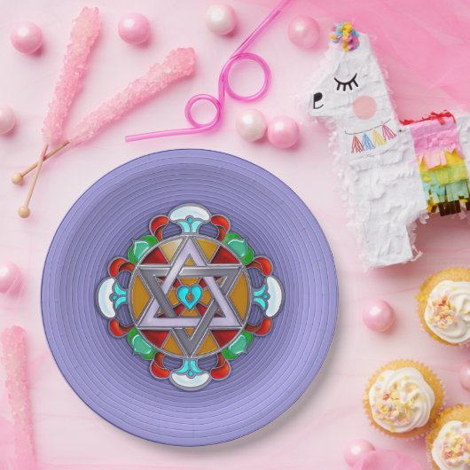 Garden Star in Lilac Pappteller (Party)