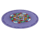 Garden Star in Lilac Shabbos Charcuterie Schneidebrett (Ecke)