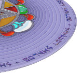 Garden Star in Lilac Shabbos Charcuterie Schneidebrett (Ecke)