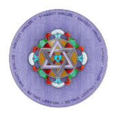 Garden Star in Lilac Shabbos Charcuterie Schneidebrett (Vorderseite)