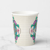 Garden Star in Lilac Shabbos Paper Cups Pappbecher (Rechts)