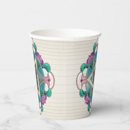 Garden Star in Lilac Shabbos Paper Cups Pappbecher (Rechts)