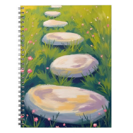 Garden Stepping Stones Watercolor Painting Notizblock