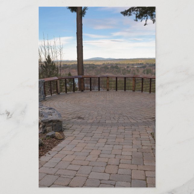 Garden Stone Brick Paver Patio View Deck (Vorderseite)