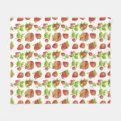 Garden Strawberries und Strawberry Jam Fleecedecke (Vorderseite (Horizontal))