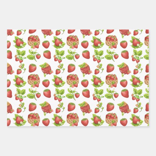 Garden Strawberries und Strawberry Jam Geschenkpapier Set (Vorderseite 2)