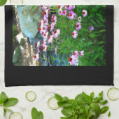 Garden Stream Digital mit Lila Ausstattungen Geschirrtuch (Gefaltet)