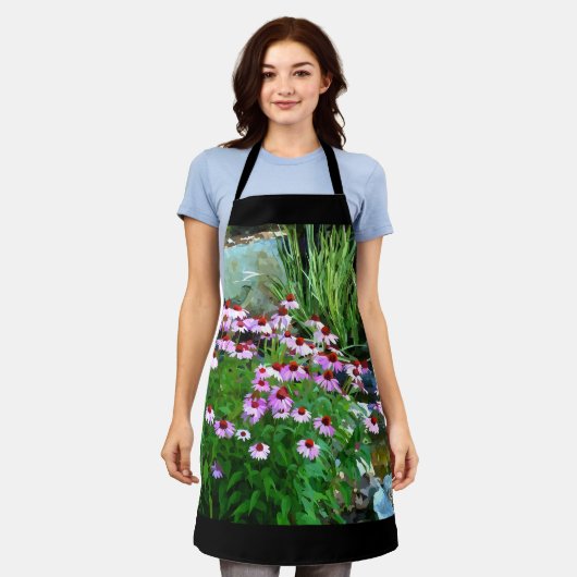 Garden Stream Digital mit Lila Ausstattungen Schürze (Getragen)