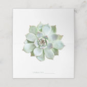 Garden Succulent Cactus Wedding Platzkarte (Außenseite Aufgefaltet)