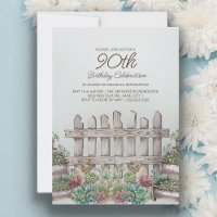 Garden Succulents Gate Botanical 90. Geburtstag
