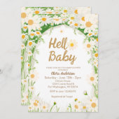 Garden Summer Daisy Hello Baby Dusche Einladung (Vorne/Hinten)