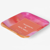 Garden Sunrise Pink Orange Hochzeit Pappteller (Gewinkelt)