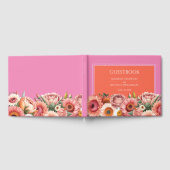 Garden Sunrise Pink Orange Moderne Blumenhochzeit Gästebuch (Voll)