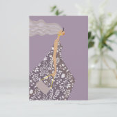 Garden Swag Fashionista Mode Illustration Dankeskarte (Stehend Vorderseite)