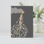 Garden Swag Fashionista Mode Illustration Dankeskarte (Stehend Vorderseite)