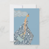 Garden Swag Fashionista Mode Illustration Dankeskarte (Vorderseite)