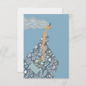 Garden Swag Fashionista Mode Illustration Dankeskarte (Vorne/Hinten)