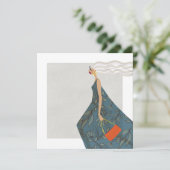 Garden Swag Fashionista Mode Illustration Einladung (Stehend Vorderseite)