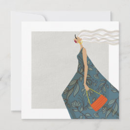 Garden Swag Fashionista Mode Illustration Einladung