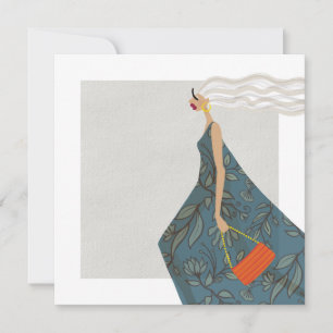 Garden Swag Fashionista Mode Illustration Einladung