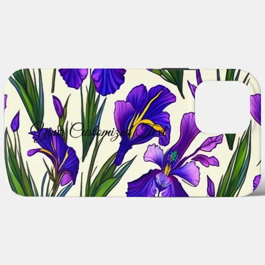 Garden Symphony: Iris Floral Pattern Case-Mate iPhone Hülle (Rückseite (Horizontal))