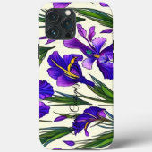 Garden Symphony: Iris Floral Pattern Case-Mate iPhone Hülle (Rückseite)