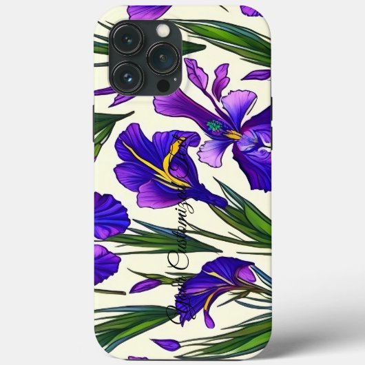 Garden Symphony: Iris Floral Pattern Case-Mate iPhone Hülle (Rückseite)