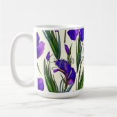 Garden Symphony: Iris Floral Pattern Kaffeetasse (Links)