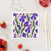Garden Symphony: Iris Floral Pattern Serviette (Beispiel)