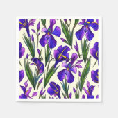 Garden Symphony: Iris Floral Pattern Serviette (Vorderseite)