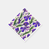 Garden Symphony: Iris Floral Pattern Serviette (Ecke)
