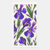 Garden Symphony: Iris Floral Pattern Serviette (Vorderseite)