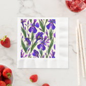 Garden Symphony: Iris Floral Pattern Serviette (Beispiel)