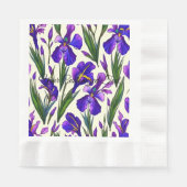 Garden Symphony: Iris Floral Pattern Serviette (Vorderseite)