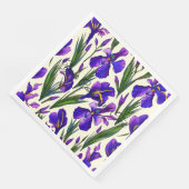 Garden Symphony: Iris Floral Pattern Serviette (Ecke)