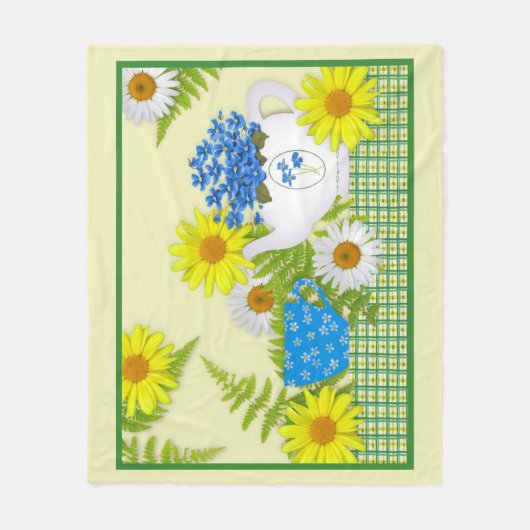 Garden Tea Fleece Blanket (Vorderseite)