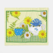Garden Tea Fleece Blanket (Vorderseite (Horizontal))