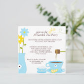 Garden Tea Party Einladung (Stehend Vorderseite)