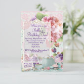 Garden Tea Party Einladung (Stehend Vorderseite)