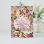 Garden Tea Party Einladung (Stehend Vorderseite)