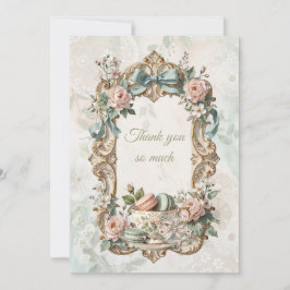 Garden Tea Party Floral Thank You Card Dankeskarte